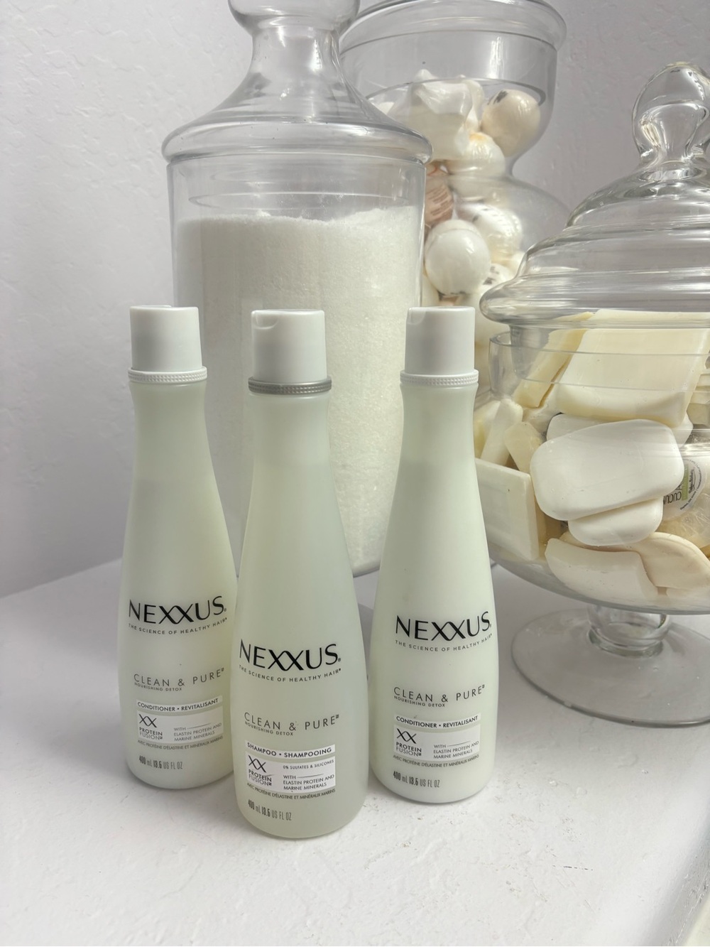 Nexxus Clean and Pure Nourishing Shampoo Detox & 2 conditioners 400oz each NIP